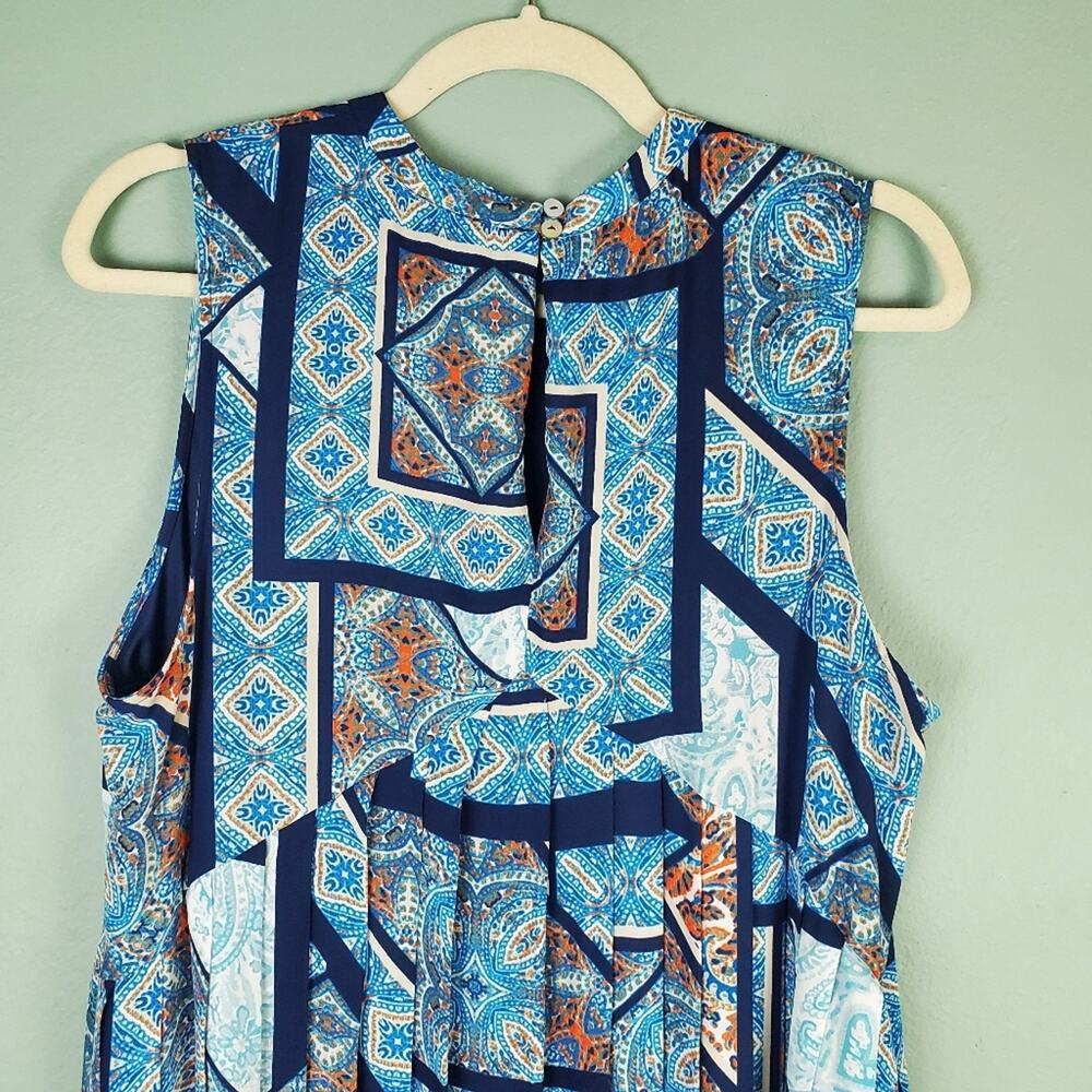 Dr2 By Daniel Rainn Blue Patchwork Pattern Sleeve… - image 7